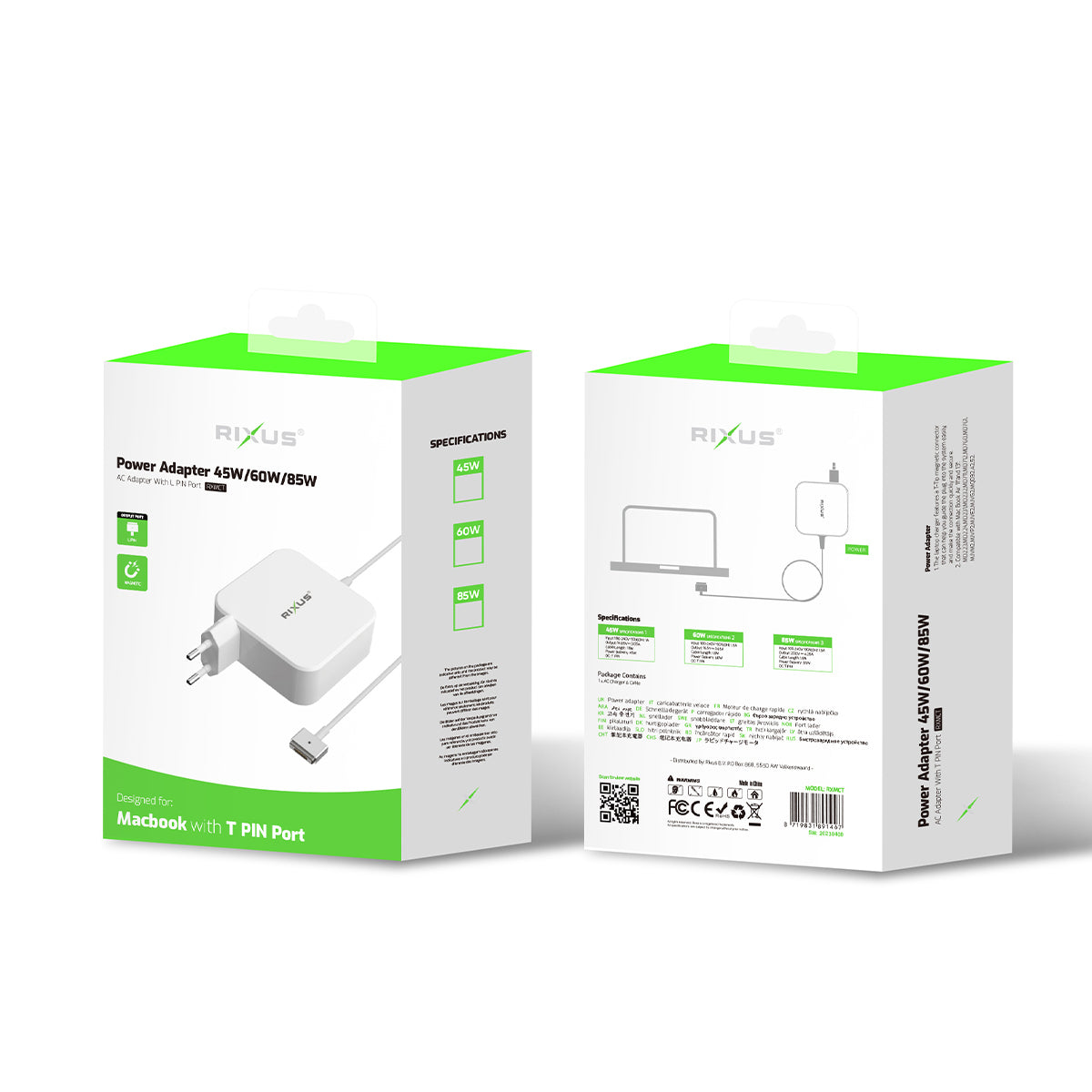 Rixus RXMCT 60W Ladegerät für Macbook T Tip