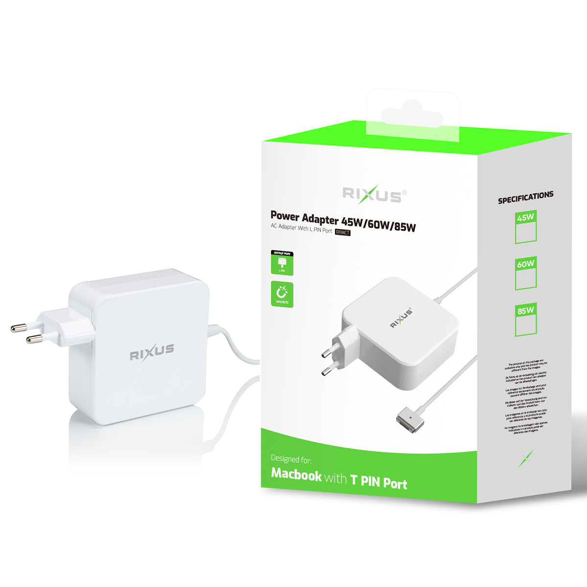 Rixus RXMCT 60W Ladegerät für Macbook T Tip
