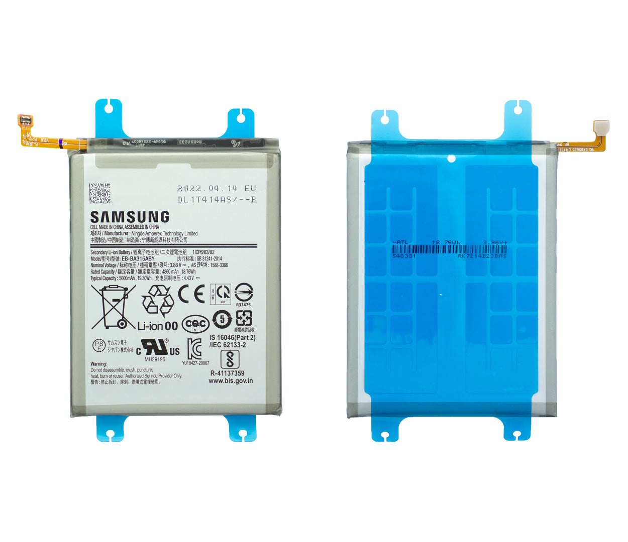 Samsung Galaxy A22 A225F, A31 A315F, A32 A325F Akku EB-BA315ABY Original