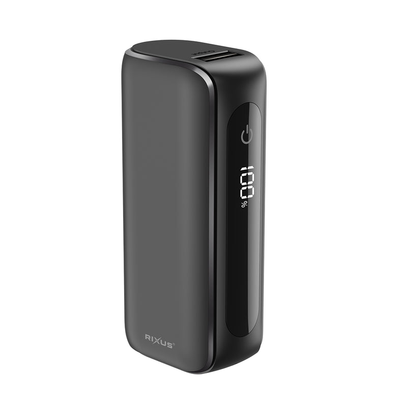 Rixus RXPB23 Compact Powerbank Digitalanzeige 5000mAh Schwarz