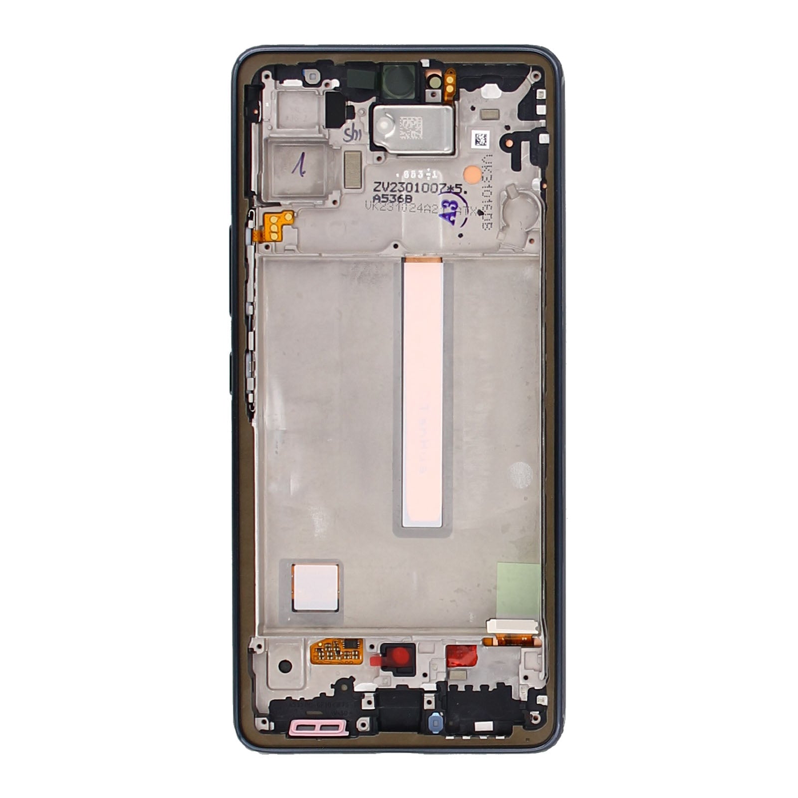 Samsung Galaxy A53 5G A536B Display und Digitizer mit Rahmen Schwarz Service Pack