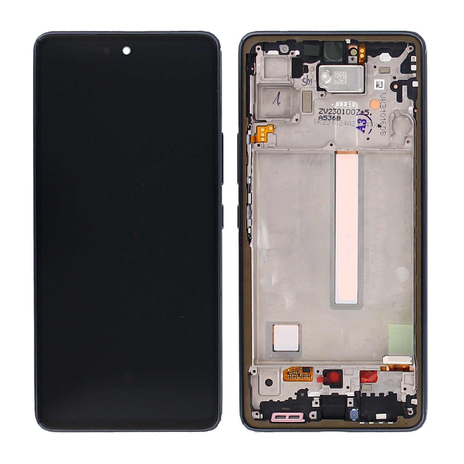 Samsung Galaxy A53 5G A536B Display und Digitizer mit Rahmen Schwarz Service Pack