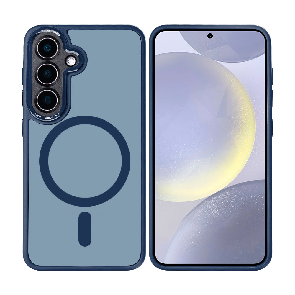 Rixus Classic 04 Tasche mit MagSafe für Samsung Galaxy S25 Plus Dunkelblau