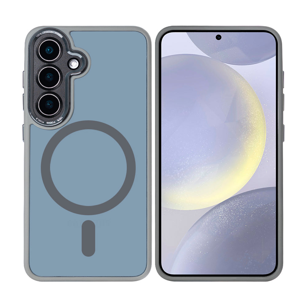 Rixus Classic 04 Gehäuse mit MagSafe für Samsung Galaxy S25 Plus Titanium Grau