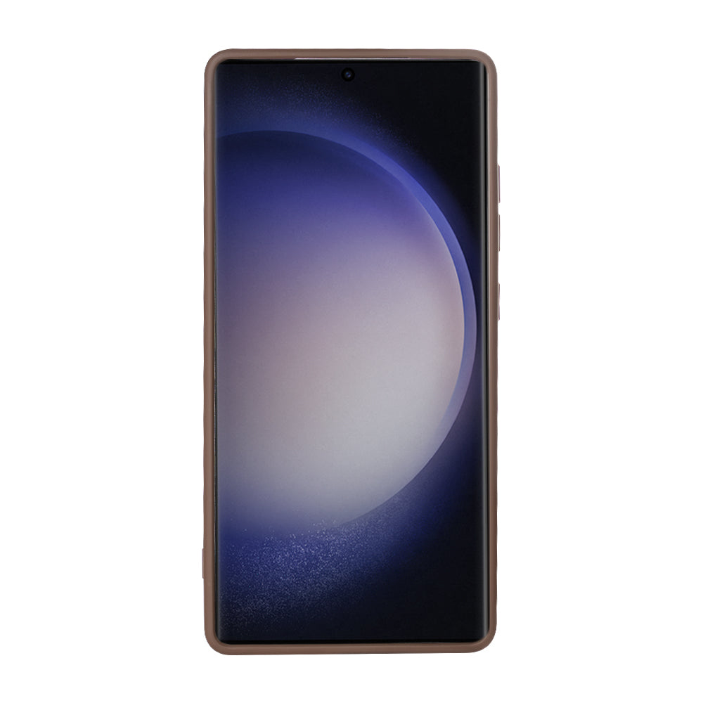 Rixus Mag Carbon mit MagSafe für Samsung Galaxy S25 Ultra Braun