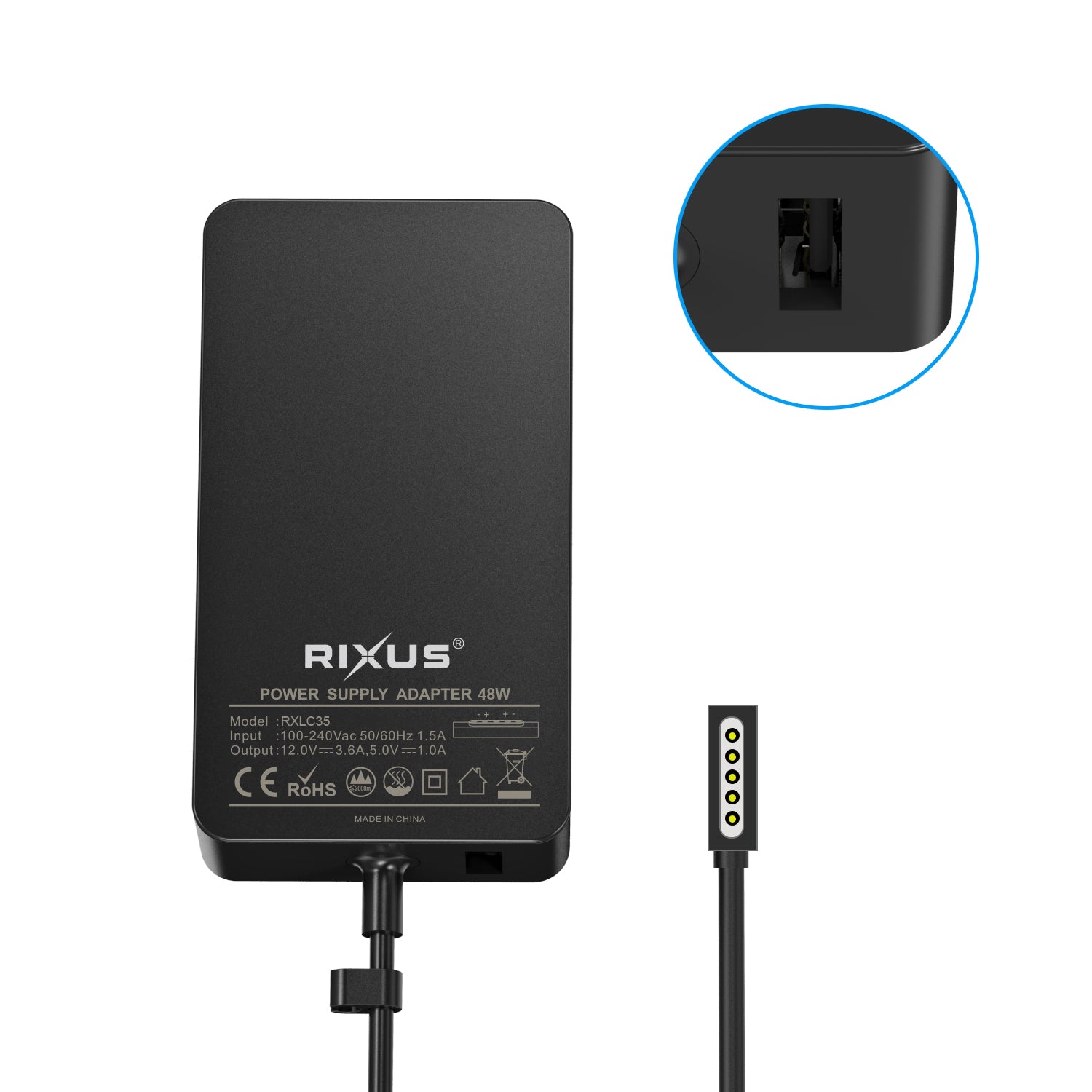 Rixus RXLC35 Microsoft Surface Ladegerät 48W