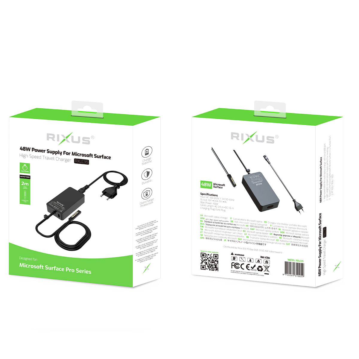 Rixus RXLC35 Microsoft Surface Ladegerät 48W