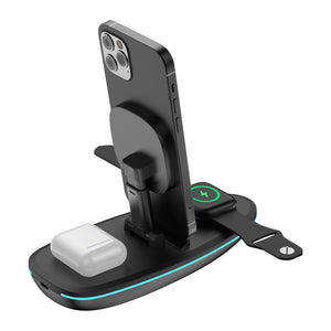 Rixus RXWC43 3 in 1 Foldable Wireless Charger Station