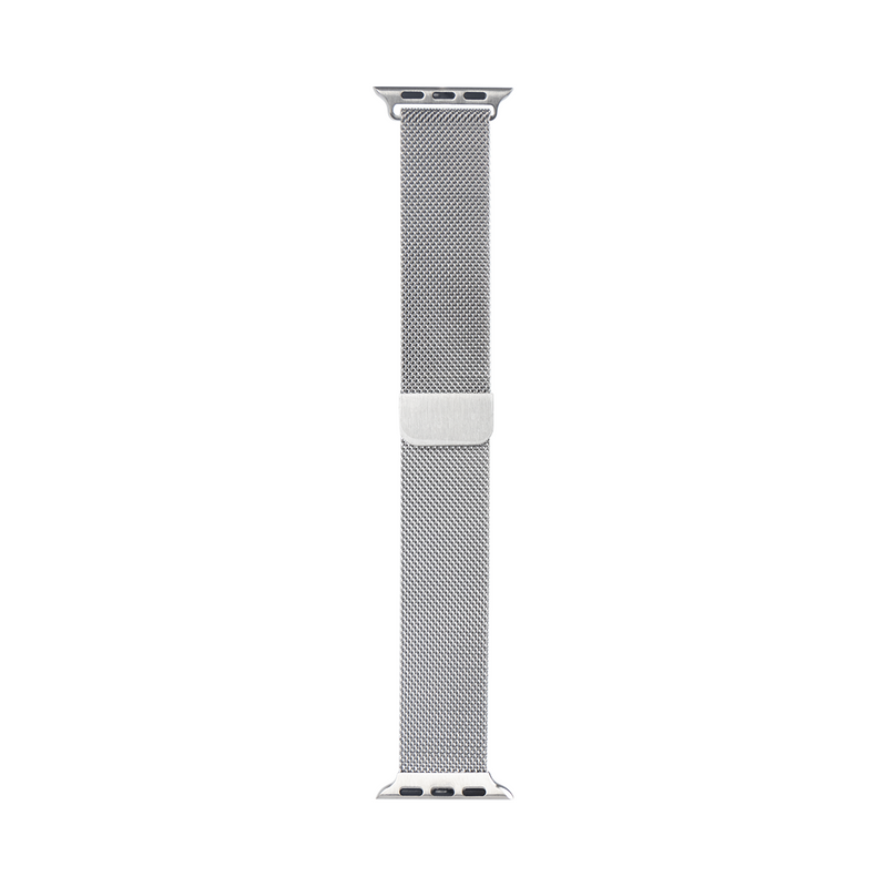 Milanese Loop Band For Apple Watch 42mm, 44mm, 45mm, 49mm Silver Retail Box