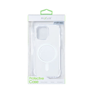 Rixus Magnetic Clear Case For Apple iPhone 12 Pro Max