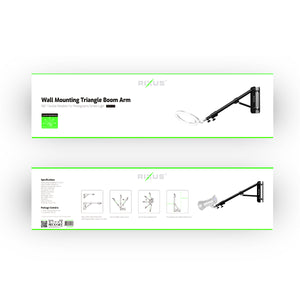 Rixus RXHL01 Bras de perche triangulaire à fixation murale pour Tik Tok Light Noir