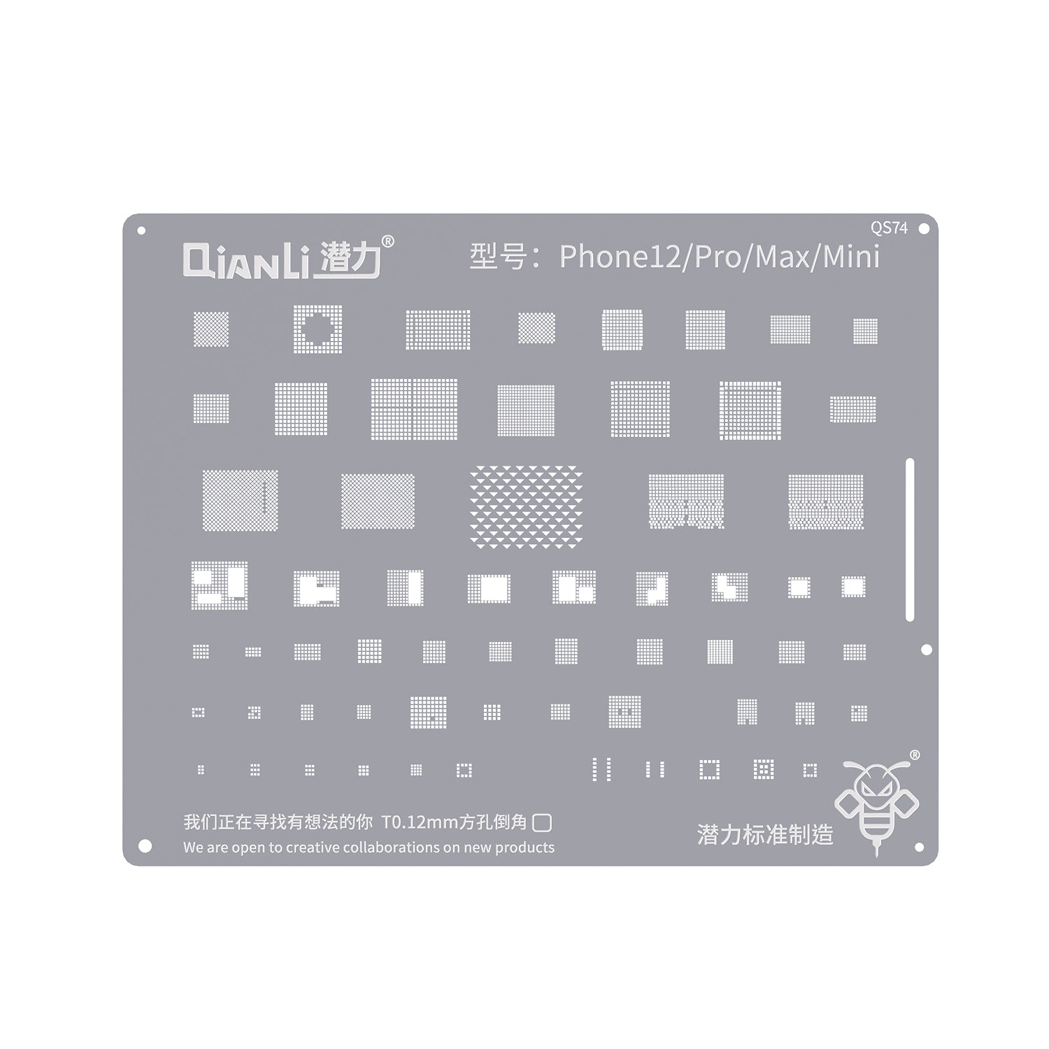 QIANLI Bumblebee Stencil QS74 For Apple iPhone 12 Series