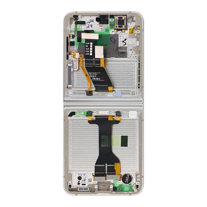 Samsung Galaxy Z Flip5 F731B Écran principal et numériseur avec cadre crème Service Pack