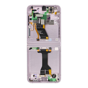 Samsung Galaxy Z Flip5 F731B Écran principal et numériseur avec cadre Lavender Service Pack