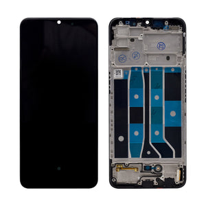 Écran et numériseur Oppo F17 avec cadre noir cosmique OEM