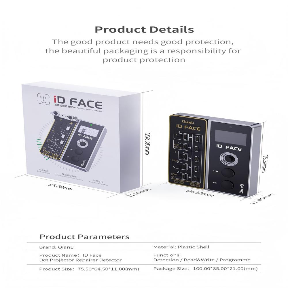 QIANLI ID Face For Apple iPhone X To iPhone 11 Pro Max Series