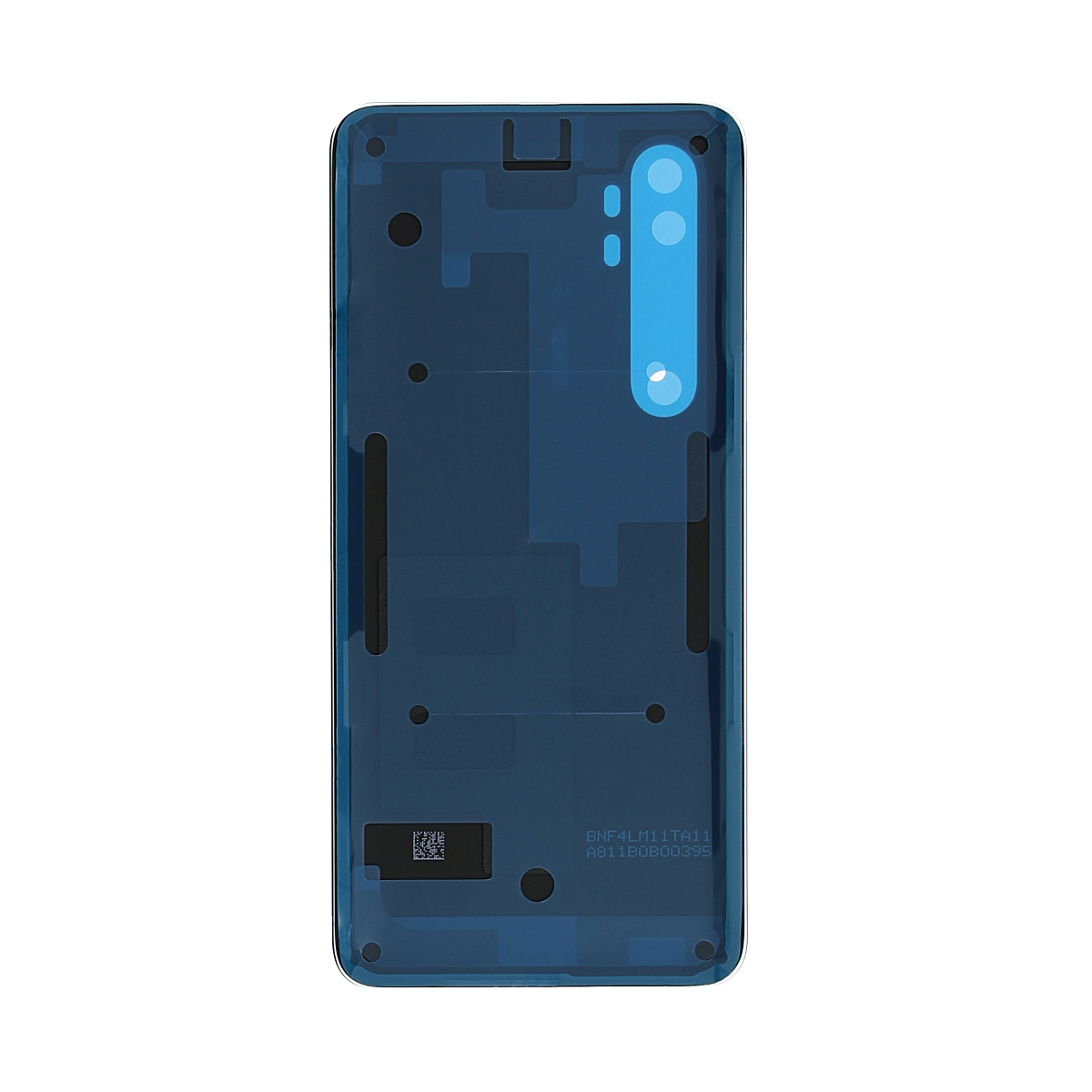 Coque arrière Xiaomi Mi Note 10 Lite avec objectif, noir nuit, OEM
