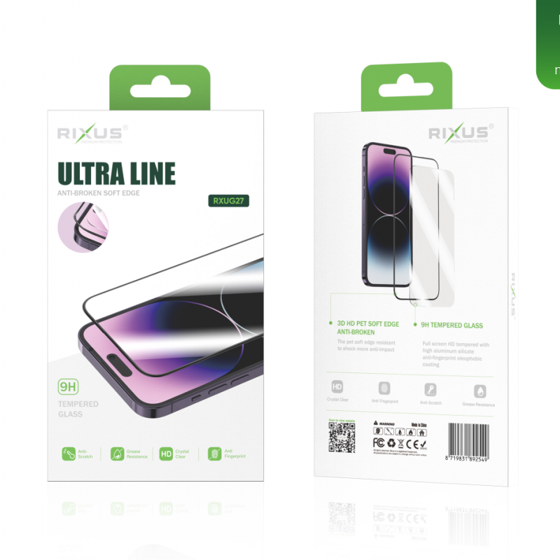 Rixus Clear HD Ultra Line Verre trempé For Apple iPhone 15