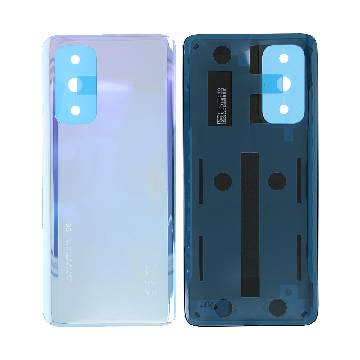 Coque arrière Xiaomi Mi 10T Pro sans objectif, bleu aurore, OEM