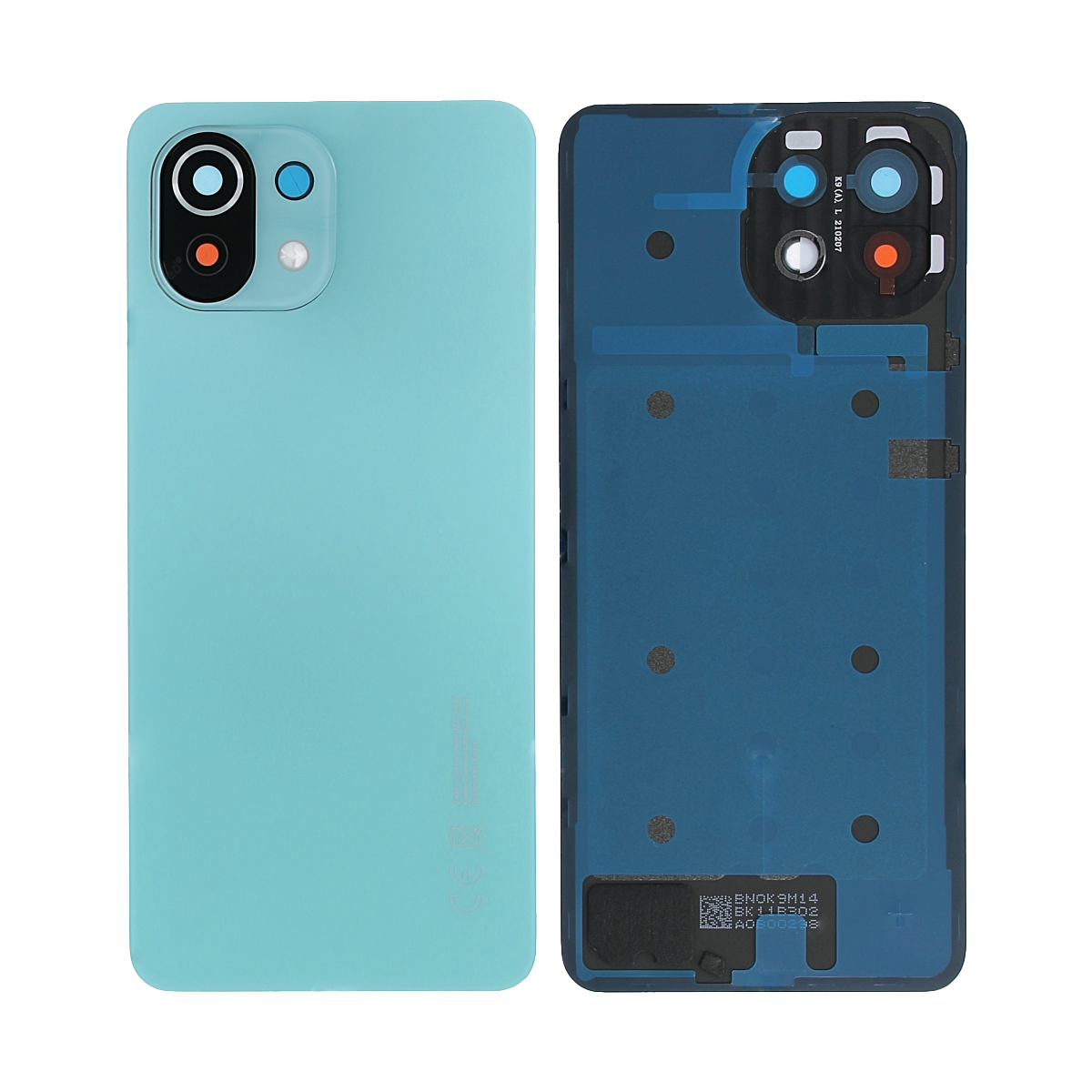 Coque arrière Xiaomi Mi 11 Lite 5G avec objectif vert menthe OEM