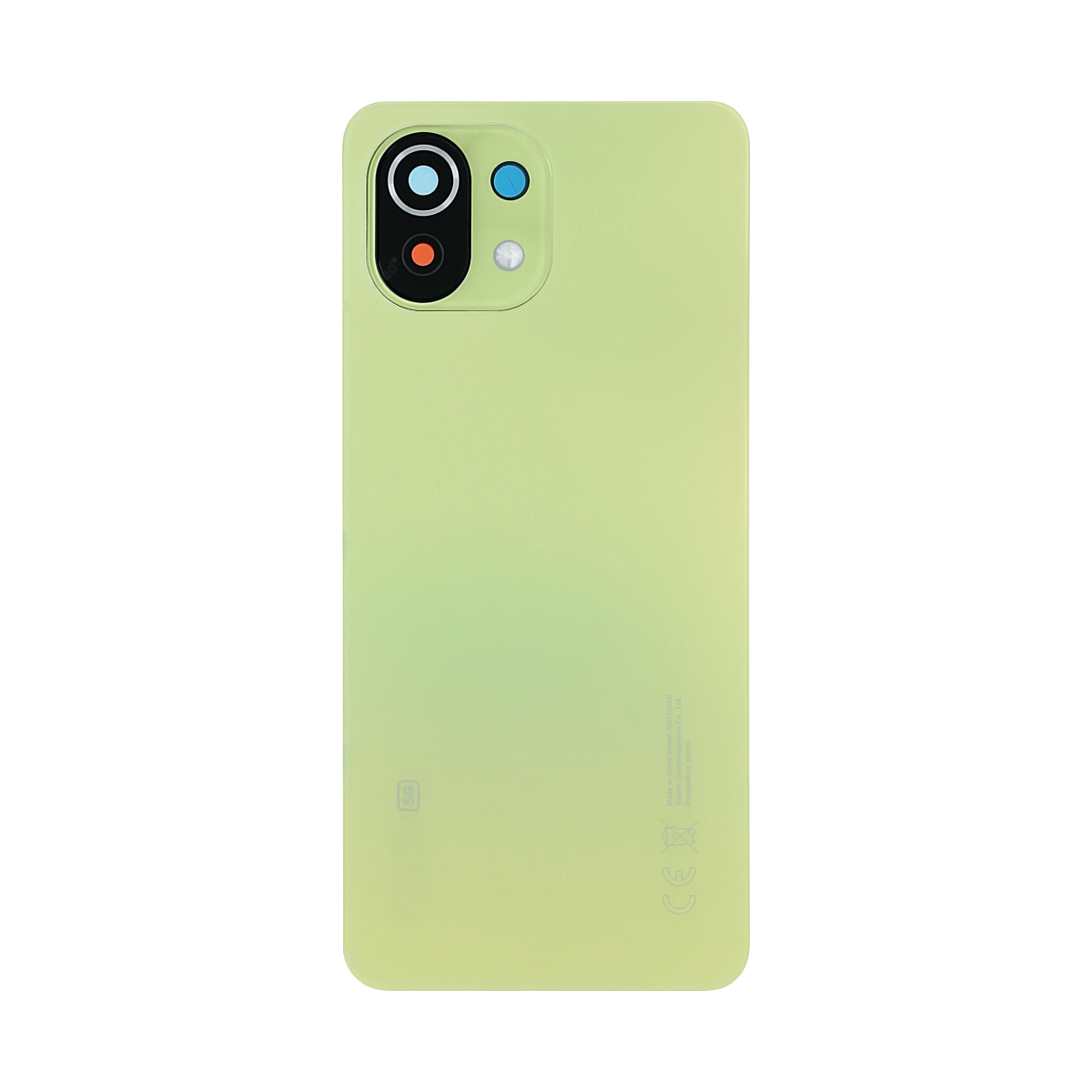 Coque arrière Xiaomi Mi 11 Lite 5G avec objectif jaune citron OEM