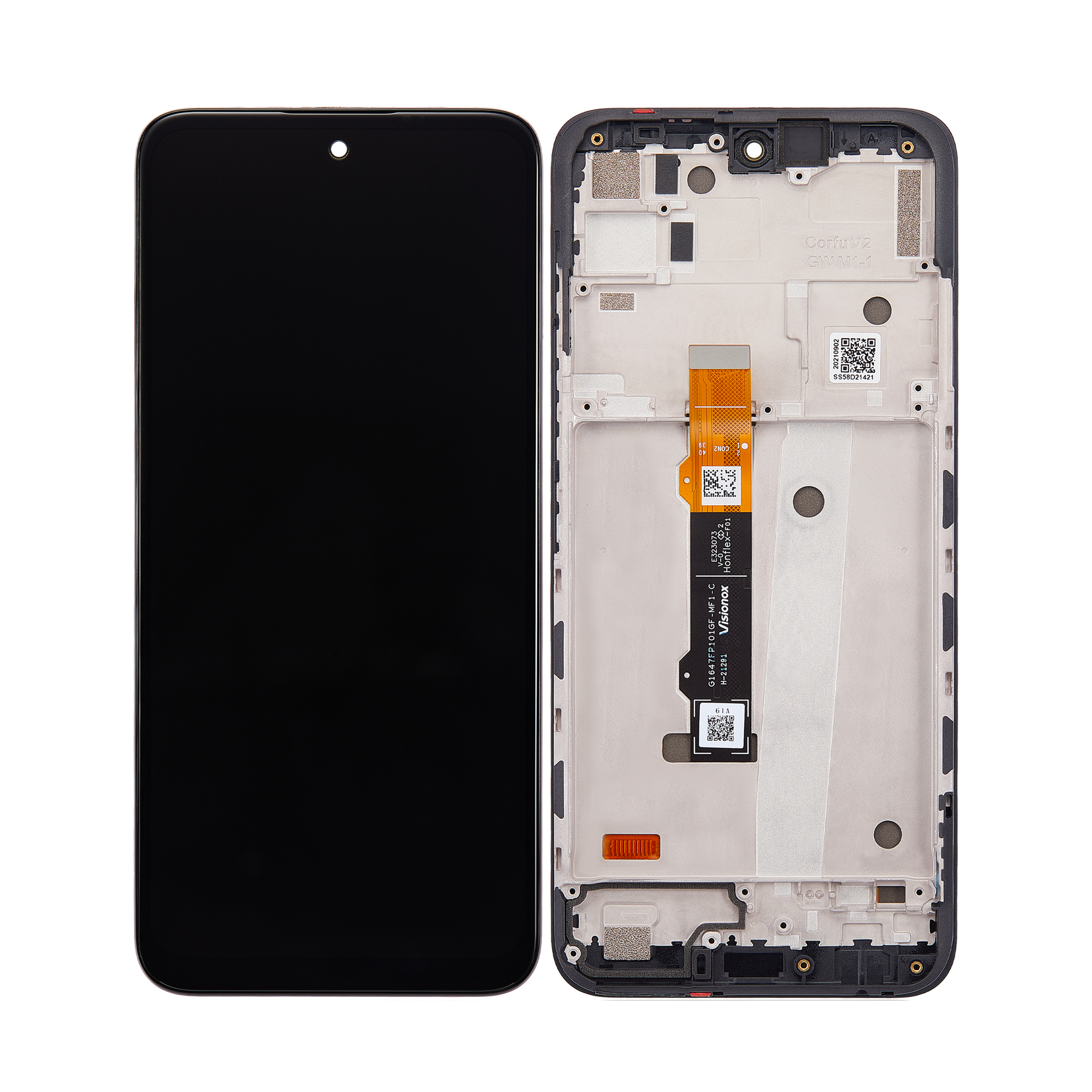 Écran et numériseur Motorola Moto G71 5G avec cadre noir OEM