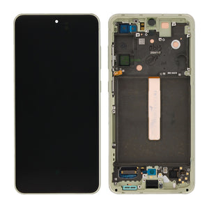 Écran et numériseur Samsung Galaxy S21 FE G990B avec cadre Olive Service Pack