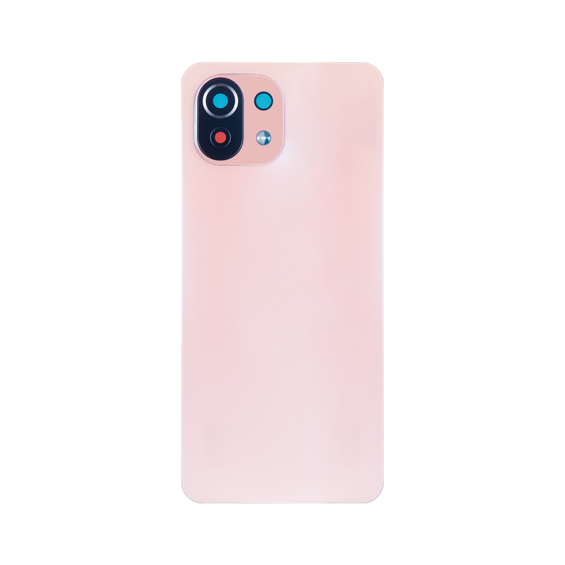 Coque arrière Xiaomi Mi 11 Lite avec objectif rose pêche OEM