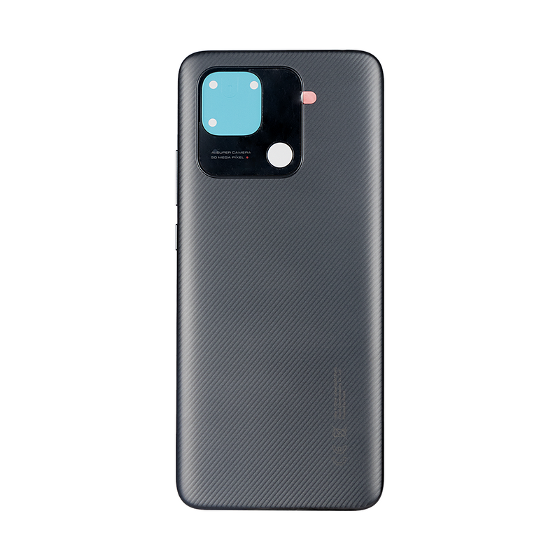 Coque arrière Xiaomi Redmi 10C sans objectif, gris graphite, OEM