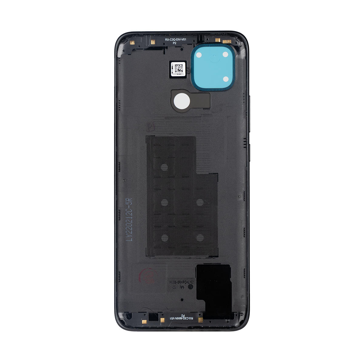 Coque arrière Xiaomi Redmi 10C sans objectif, gris graphite, OEM