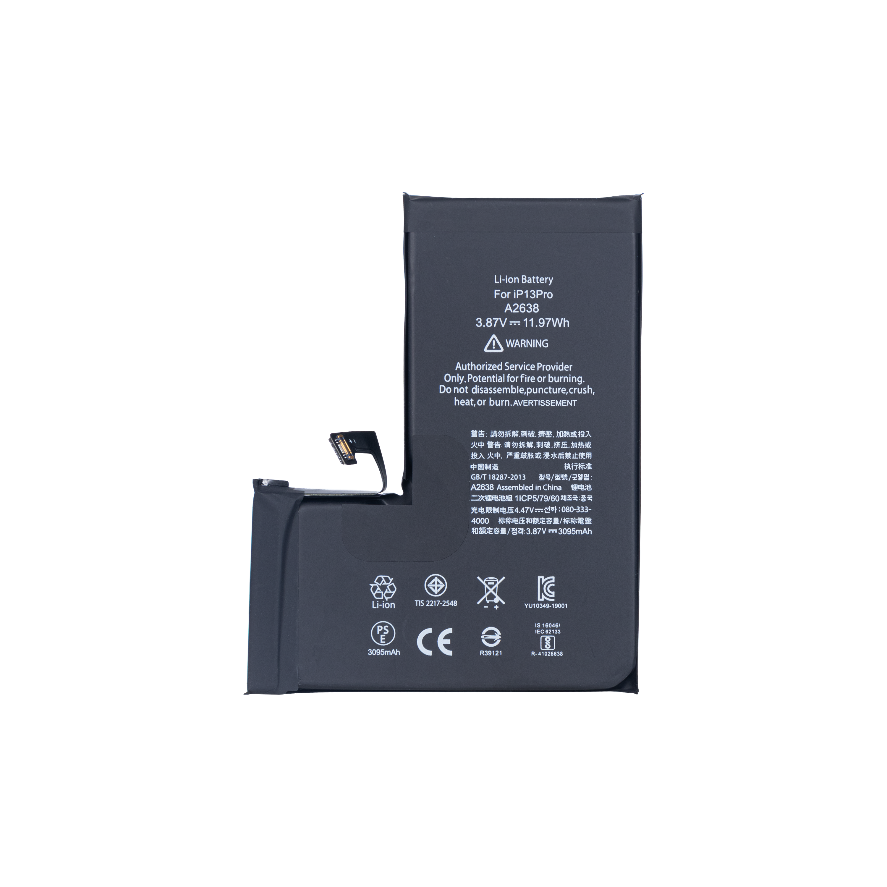 For Apple batterie For Apple 13 Pro avec puce TI OEM
