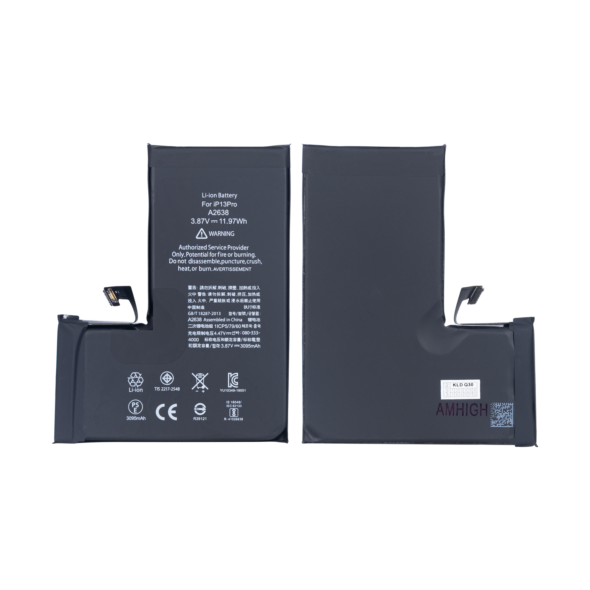 For Apple batterie For Apple 13 Pro avec puce TI OEM