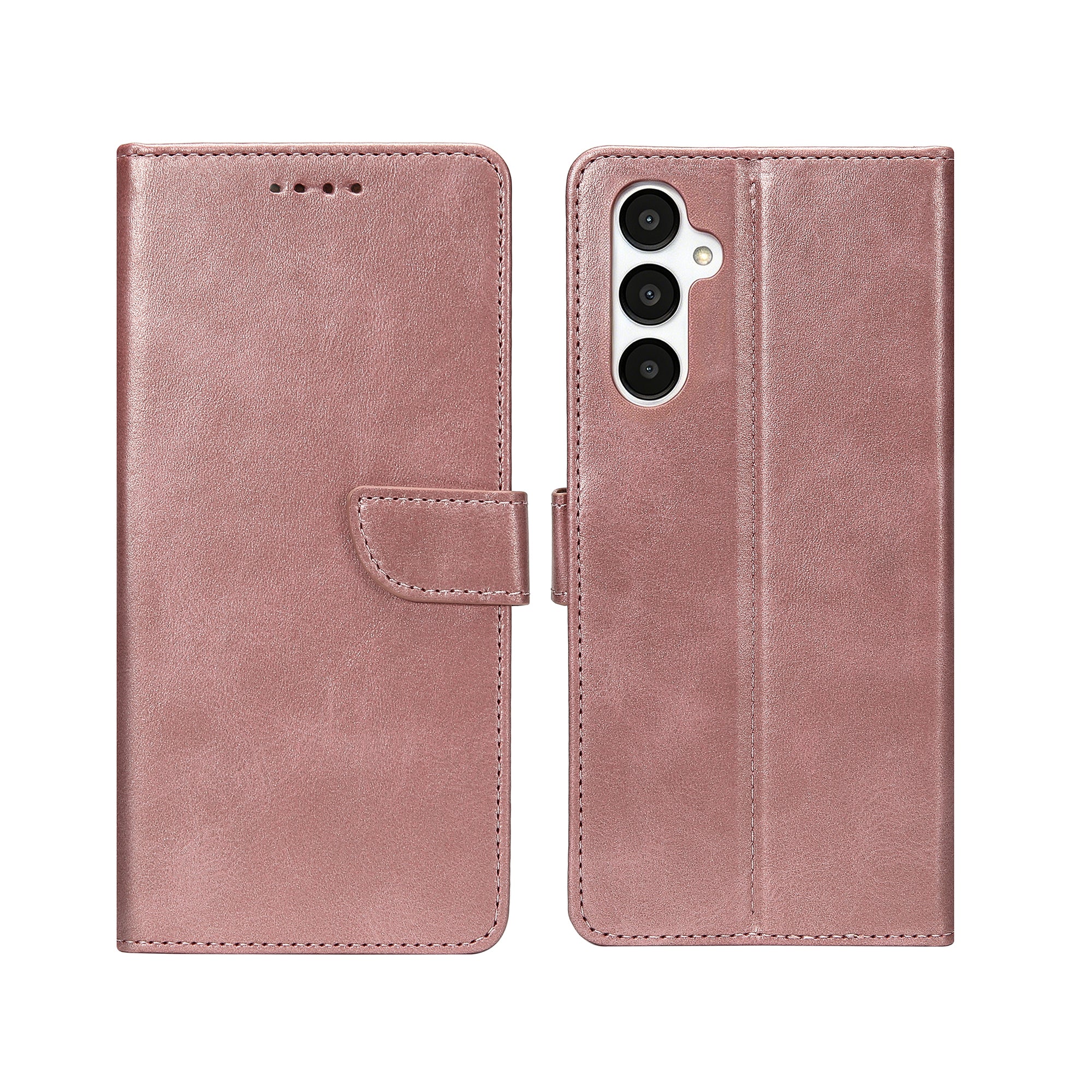 Rixus Bookcase Pour Samsung Galaxy A05s Rose