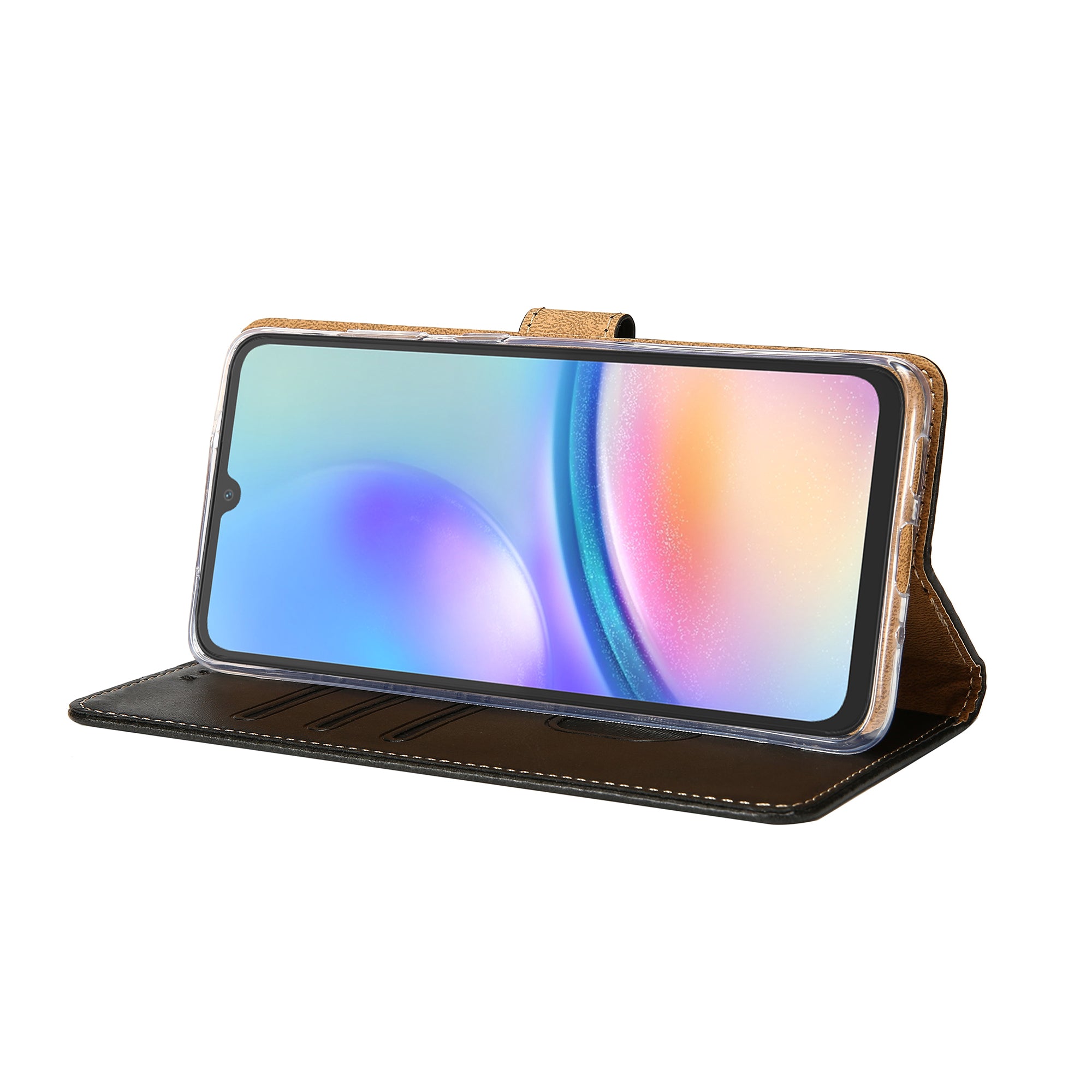 Rixus Bookcase Pour Samsung Galaxy A05s Noir