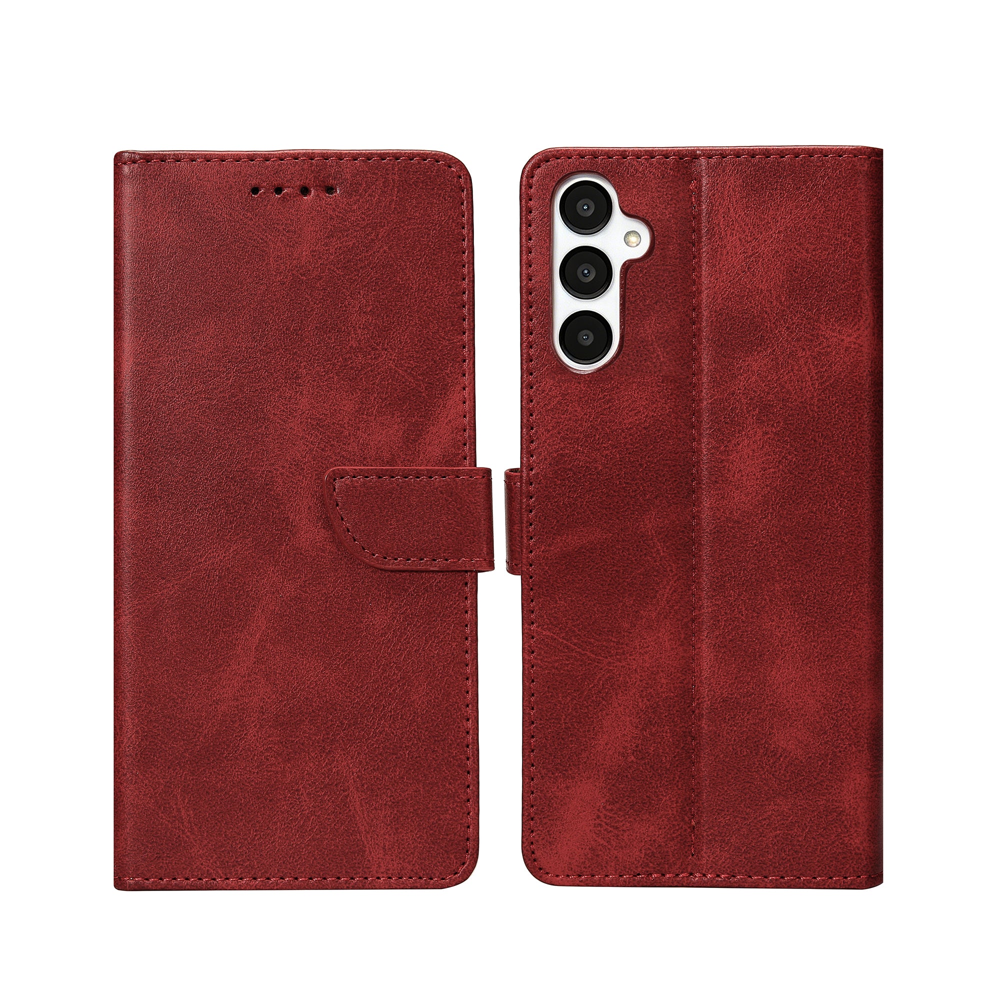 Bibliothèque Rixus pour Samsung Galaxy A05s Rouge foncé