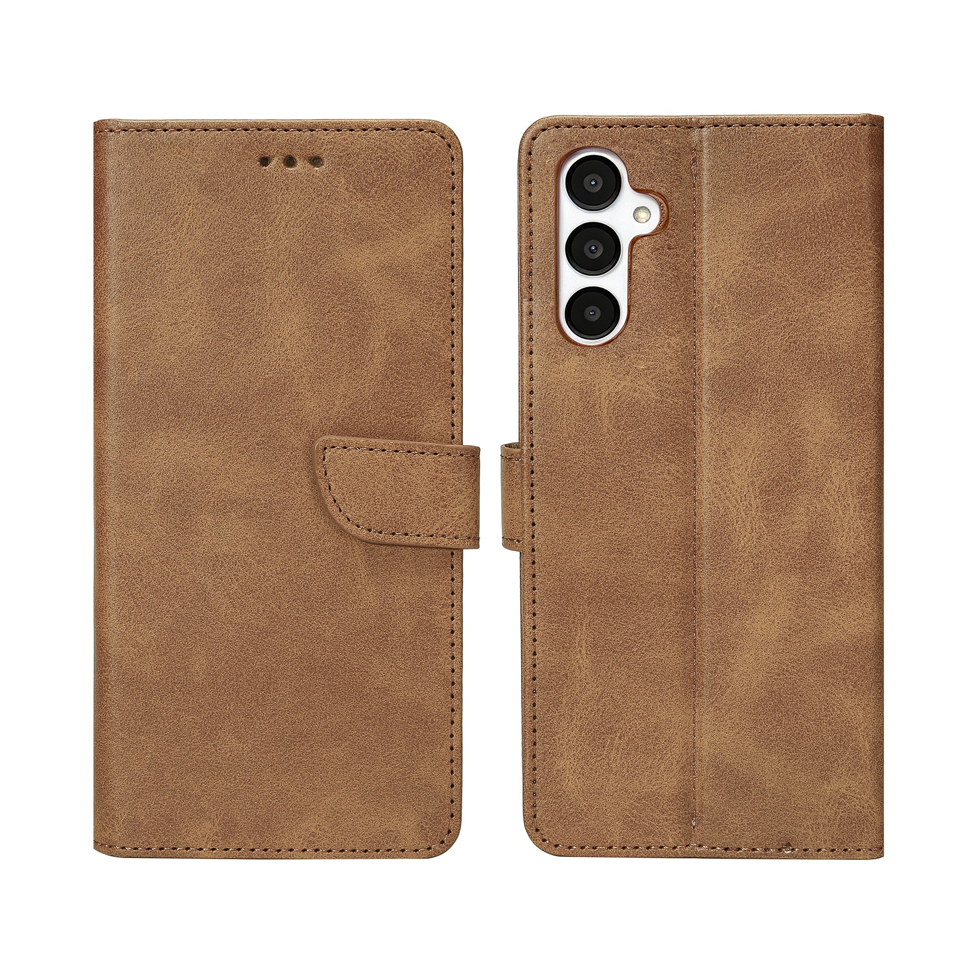 Bibliothèque Rixus pour Samsung Galaxy A05s Light Brown