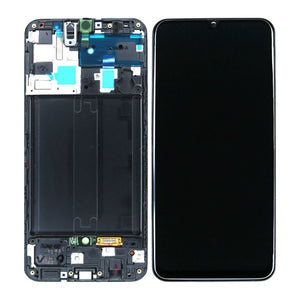 Samsung Galaxy A50 A505F Écran et numériseur avec cadre Noir Service Pack