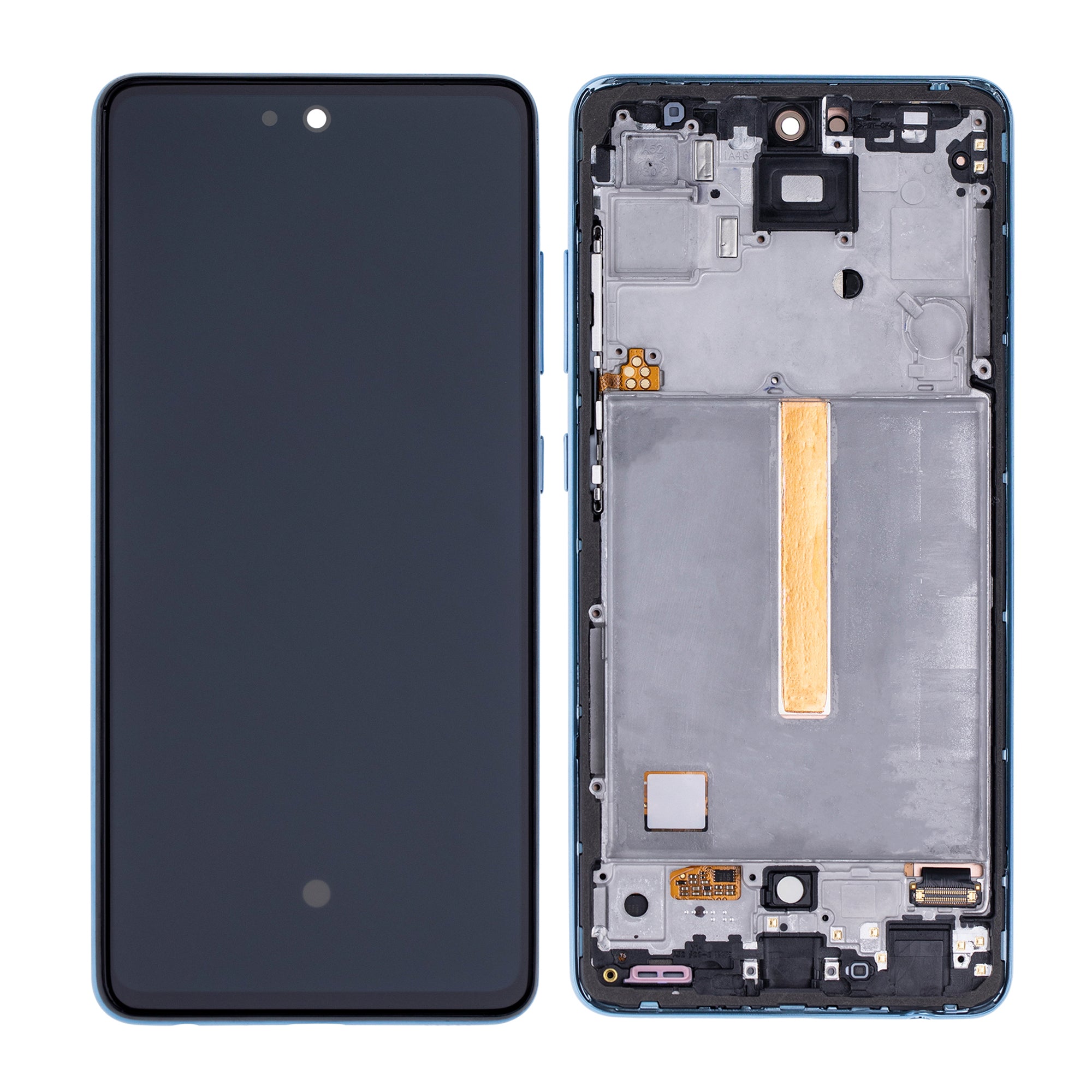 Samsung Galaxy A52 5G A526B, A52s 5G A528B Ecran et numériseur avec cadre Bleu brillant Soft-OLED