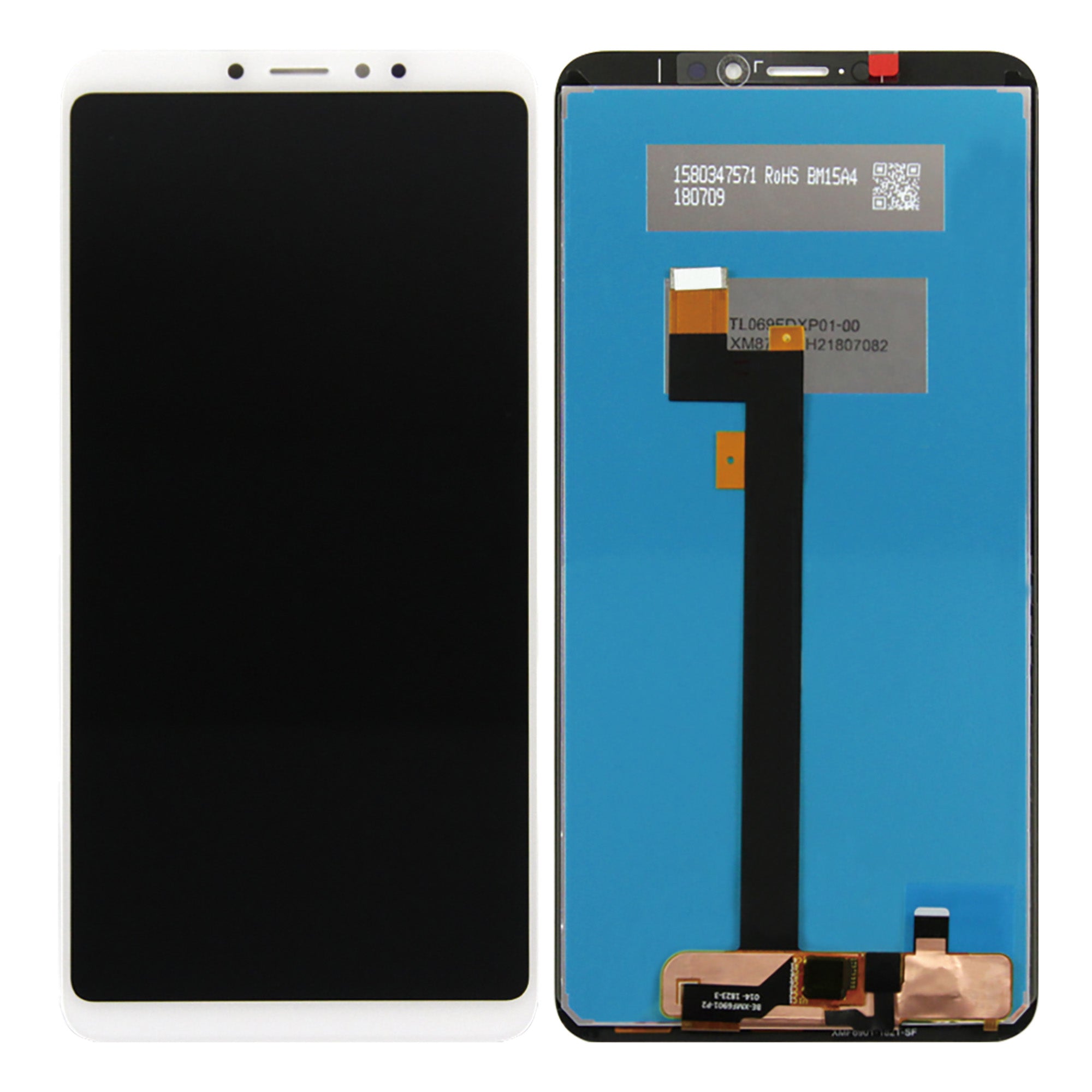 Xiaomi Mi Max 3 Ecran et Digitizer Sans Cadre Blanc OEM