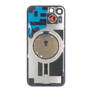 For Apple 14 Verre arrière sans NFC, cadre de caméra agrandi rouge Compatible