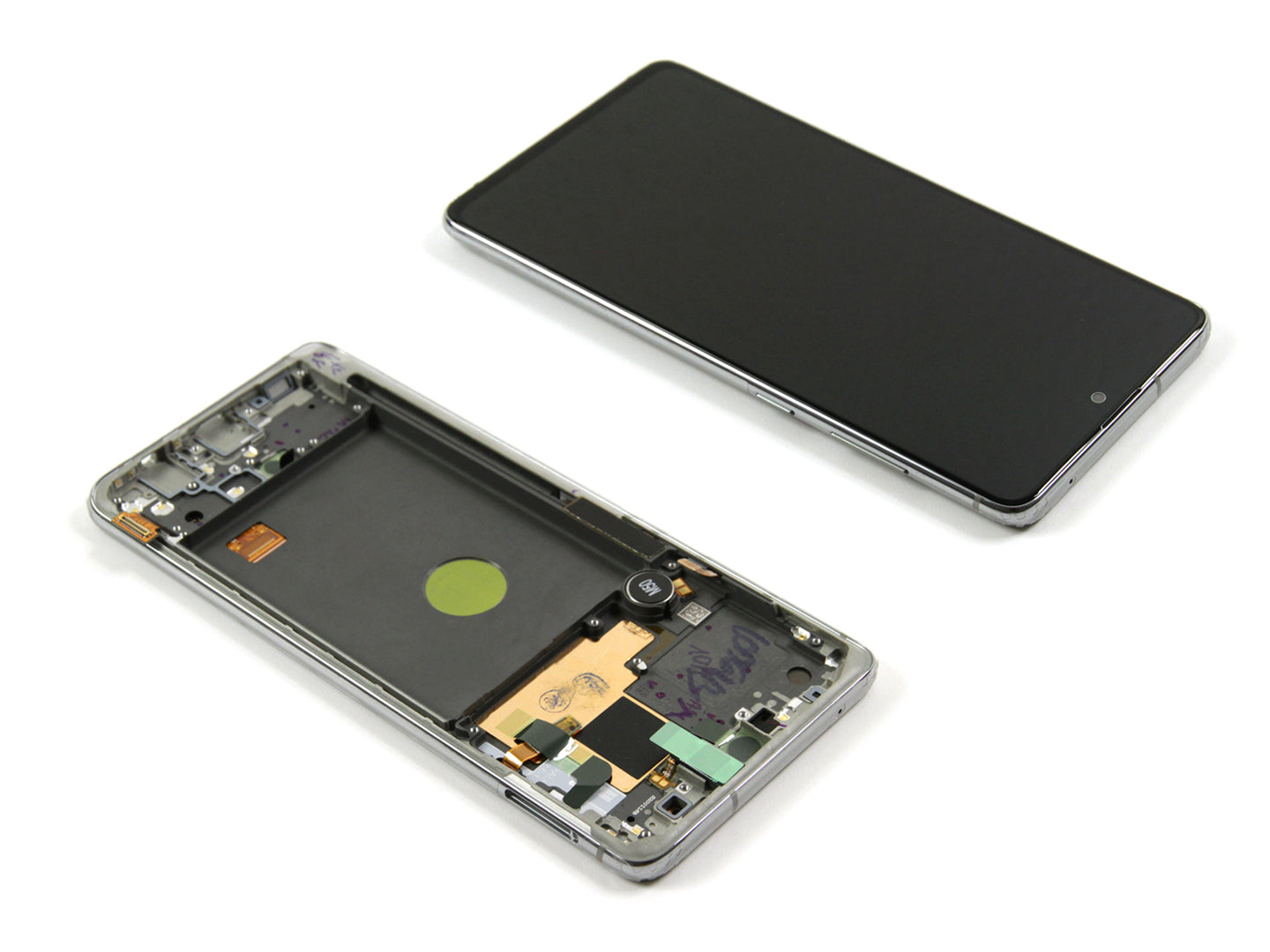 Écran et numériseur Samsung Galaxy Note 10 Lite N770F avec cadre Aura Glow Silver Service Pack