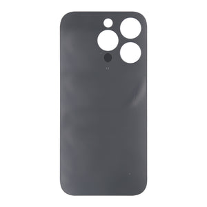 For Apple 14 Pro Max Verre arrière sans NFC, espace agrandi pour le cadre de l'appareil photo Noir Compatible