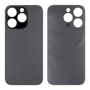 For Apple 14 Pro Max Verre arrière sans NFC, espace agrandi pour le cadre de l'appareil photo Noir Compatible