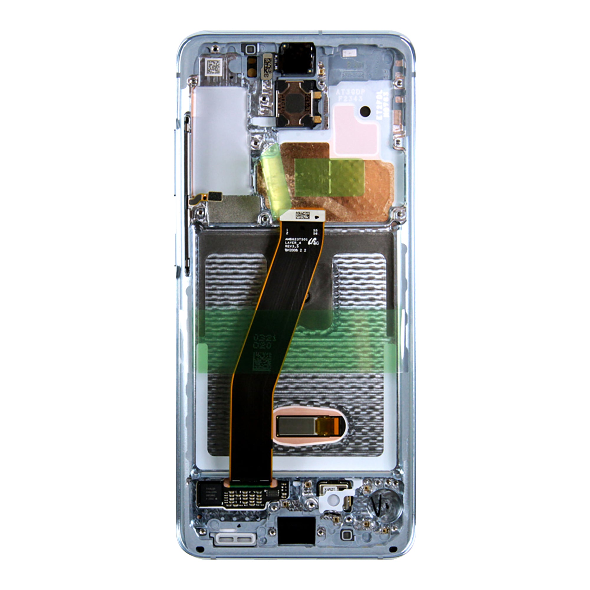 Samsung Galaxy S20 G980F, S20 5G G981F Écran et numériseur avec cadre Cloud Blue Service Pack