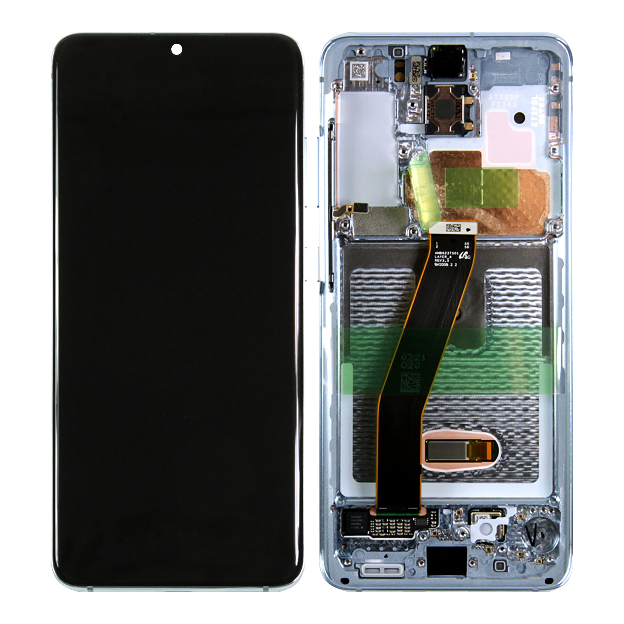 Samsung Galaxy S20 G980F, S20 5G G981F Écran et numériseur avec cadre Cloud Blue Service Pack