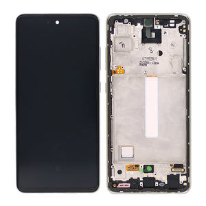 Samsung Galaxy A52 A525F, A52 5G A526B, A52s 5G A528B Display And Digitizer With Frame Awesome White Service Pack