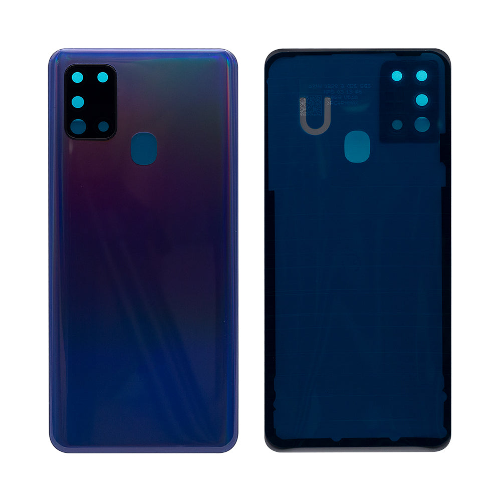 Coque arrière Samsung Galaxy A21s A217F avec objectif bleu OEM