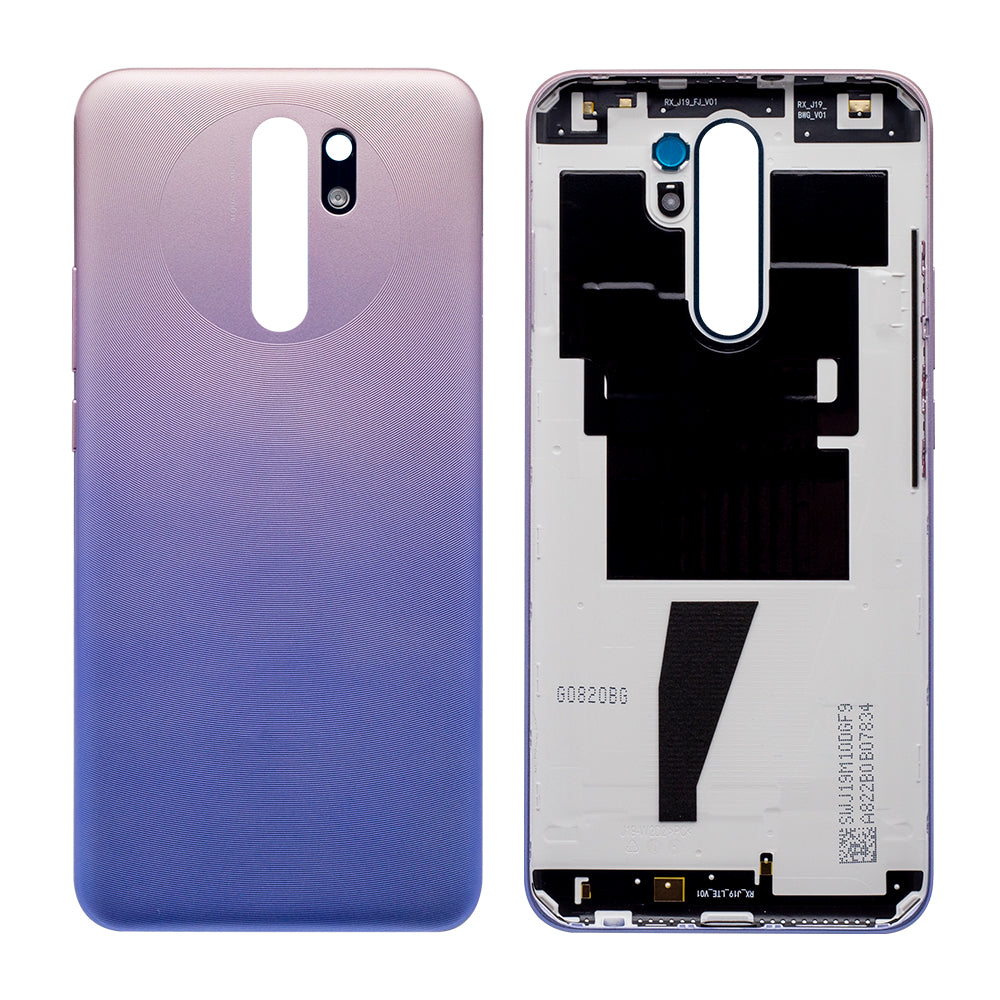 Coque arrière Xiaomi Redmi 9 sans objectif rose, bleu OEM