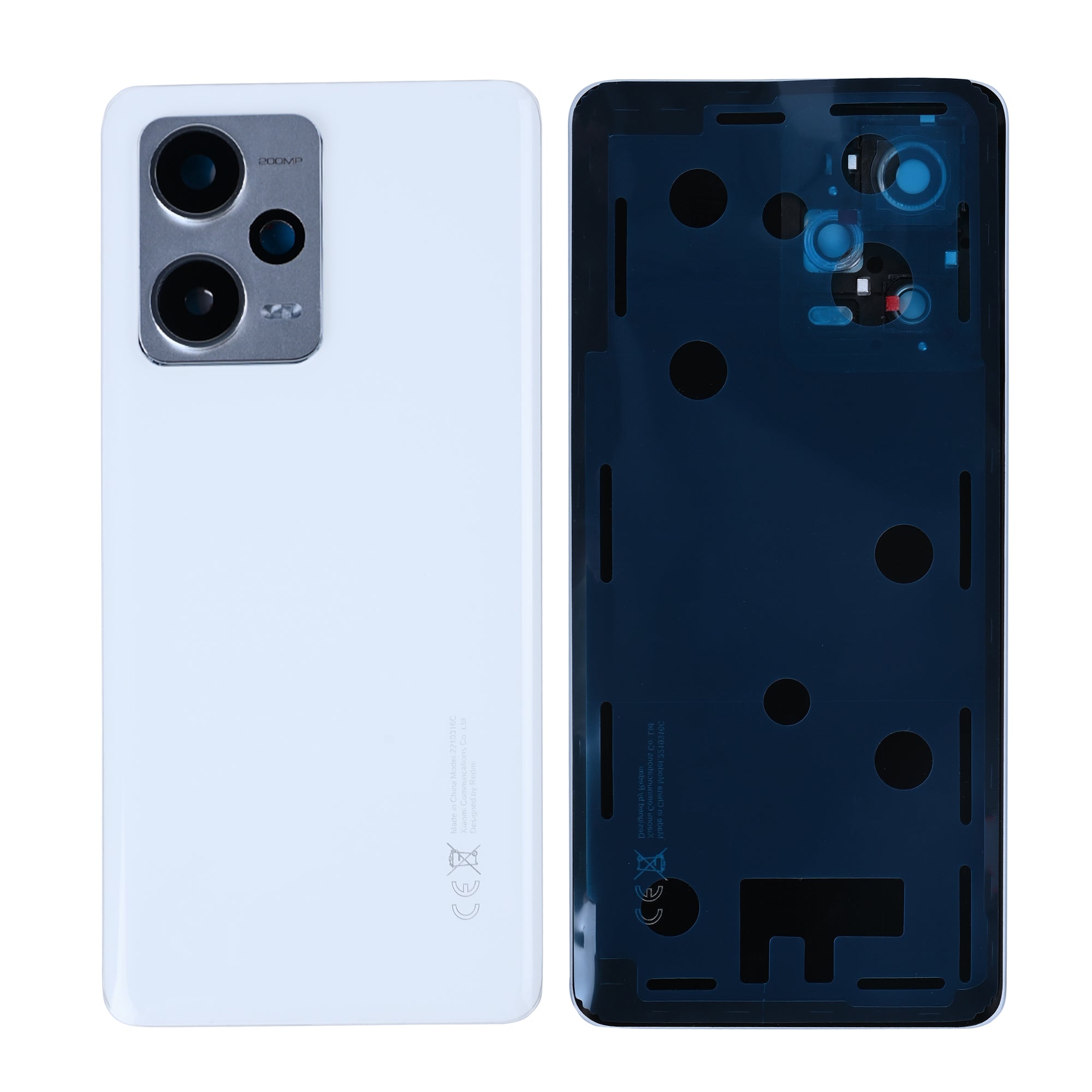 Coque arrière Xiaomi Redmi Note 12 Pro Plus 5G avec objectif blanc OEM