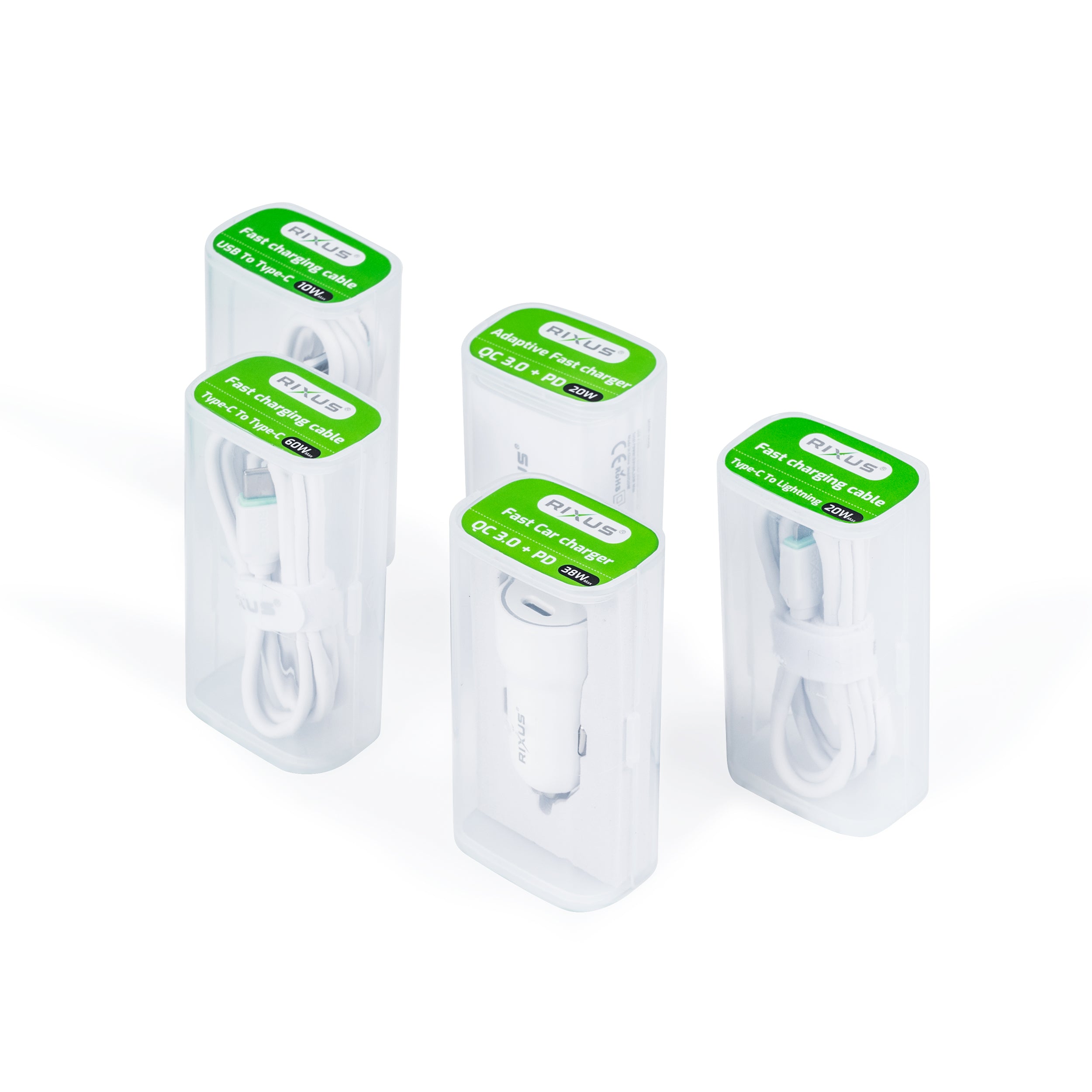 Rixus RXDS01 Counter Display Stand With Cables And Chargers (en anglais)